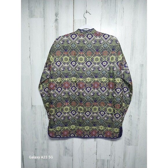 Chicos Jacket Womens Size 1 Medium 100% Silk Asian Collar - Picture 6 of 6